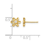 14k Madi K CZ Flower Childrens Post Earrings