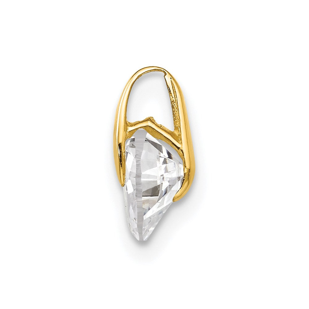 14k Madi K 6mm CZ Heart Childrens Pendant