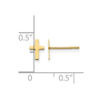 14k Madi K Cross Childrens Post Earrings