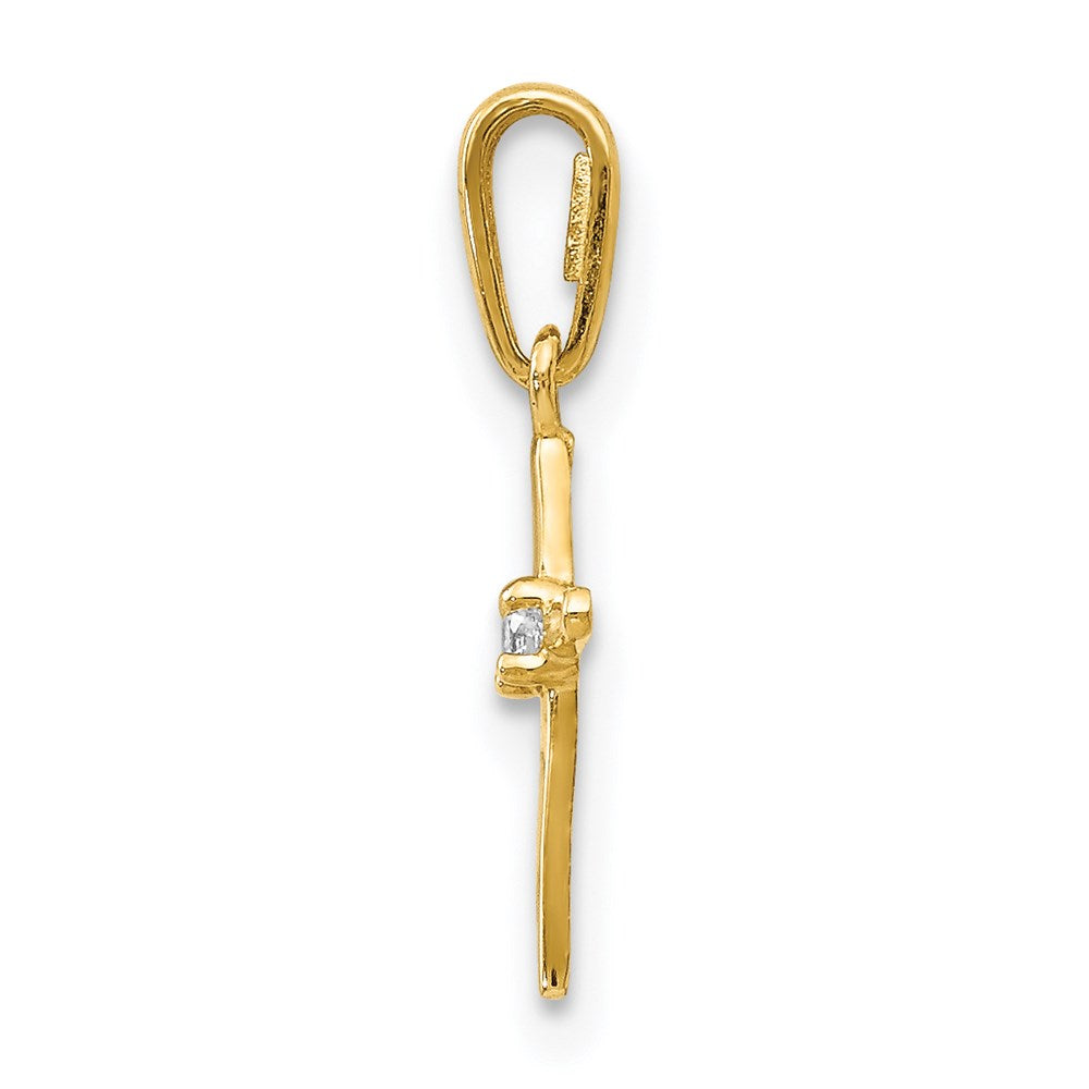 14k Madi K CZ Cross Childrens Pendant