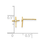 14k Madi K CZ Cross Childrens Post Earrings