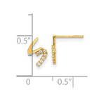 14k Madi K CZ Children's Post Earrings