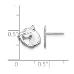 14k White Gold Madi K Horse Head Childrens Screwback Post Earrings