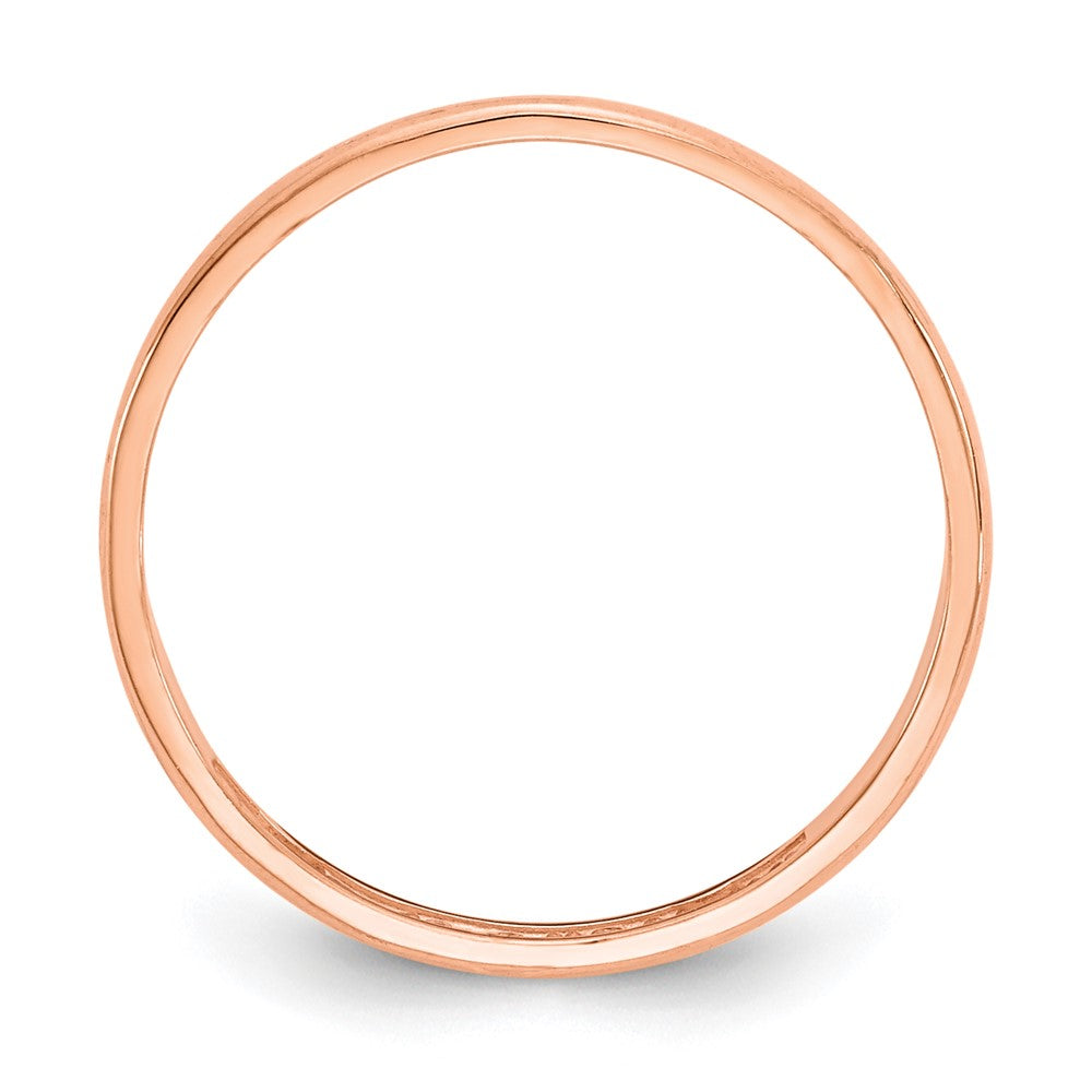14K Rose Gold Madi K Polished 1mm Half Round Band Baby / Childrens Ring