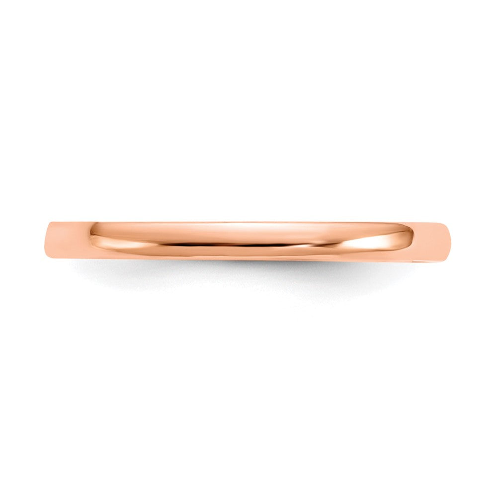 14K Rose Gold Madi K Polished 1mm Half Round Band Baby / Childrens Ring