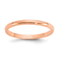 14K Rose Gold Madi K Polished 1mm Half Round Band Baby / Childrens Ring