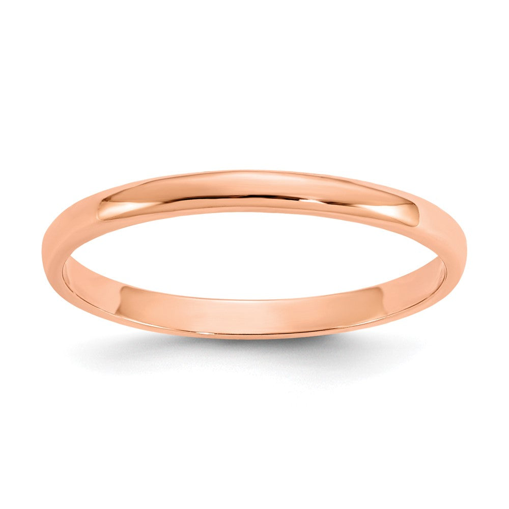 14K Rose Gold Madi K Polished 1mm Half Round Band Baby / Childrens Ring