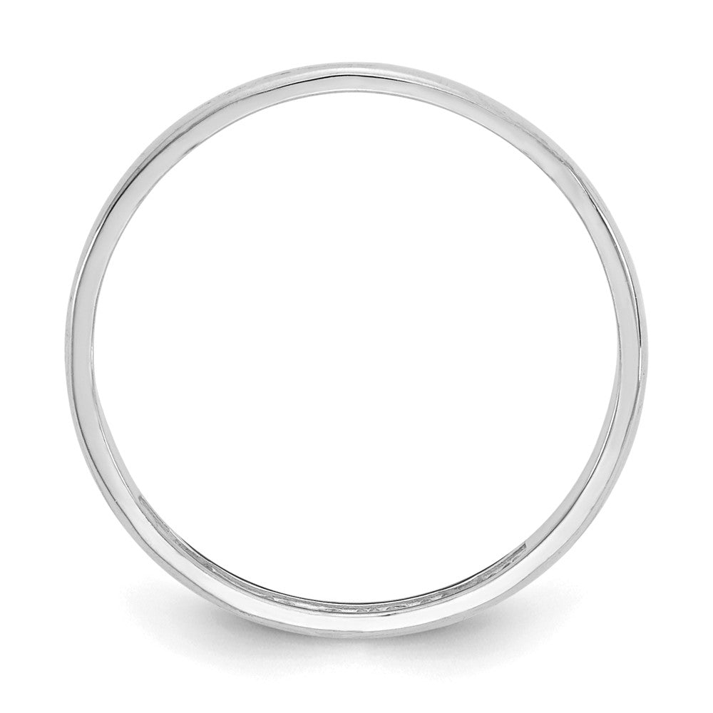 14K White Gold Madi K Polished 1mm Half Round Band Baby / Childrens Ring