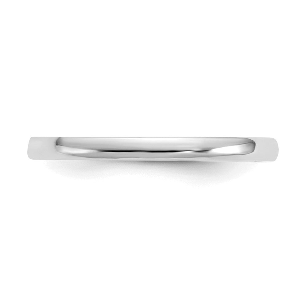14K White Gold Madi K Polished 1mm Half Round Band Baby / Childrens Ring