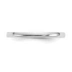 14K White Gold Madi K Polished 1mm Half Round Band Baby / Childrens Ring
