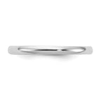 14K White Gold Madi K Polished 1mm Half Round Band Baby / Childrens Ring