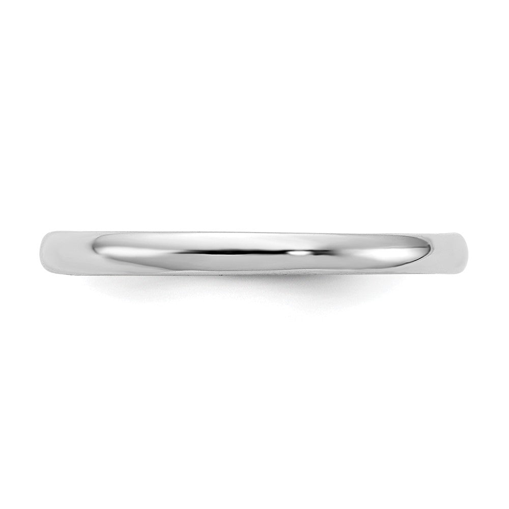 14K White Gold Madi K Polished 1mm Half Round Band Baby / Childrens Ring