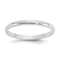 14K White Gold Madi K Polished 1mm Half Round Band Baby / Childrens Ring