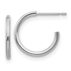 14k White Gold Madi K Polished 1x13mm J-Hoop Post Earrings