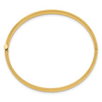 14k Madi K Kids Polished Diamond-cut 5mm Hinged Childs Bangle