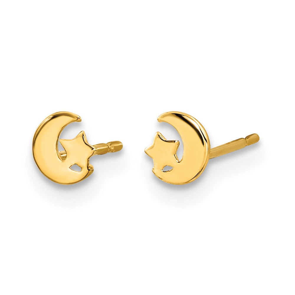 14k Madi K Kids Star and Moon Post Earrings