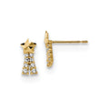 14k Madi K Kids CZ Shooting Star Post Earrings