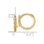 14k Madi K CZ Shooting Star Hinged Hoop Earrings