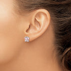 14k White Gold Madi K Polished Pink CZ Butterfly Childrens Screwback Post Earrings
