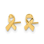 14k Madi K Awareness Ribbon Childrens Post Earrings