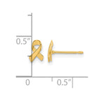 14k Madi K Awareness Ribbon Childrens Post Earrings