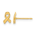 14k Madi K Awareness Ribbon Childrens Post Earrings