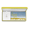 Cherishables Mustard Seed Acrylic Cross 18 inch Silver-plated Necklace with Mustard Seed Legend Message Card