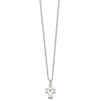 Cherishables Mustard Seed Acrylic Cross 18 inch Silver-plated Necklace with Mustard Seed Legend Message Card