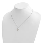 Cherishables Mustard Seed Acrylic Cross 18 inch Silver-plated Necklace with Mustard Seed Legend Message Card