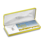 Cherishables Mustard Seed Acrylic Heart 18 inch Silver-plated Necklace with Mustard Seed Legend Message Card
