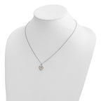 Cherishables Mustard Seed Acrylic Heart 18 inch Silver-plated Necklace with Mustard Seed Legend Message Card
