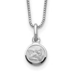 Sterling Silver Satin Angel 14 inch Necklace with Pink Gift Pouch