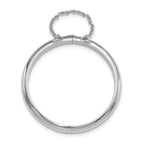 Sterling Silver Rhodium-plated Safety Hinged Baby Bangle with Pink Gift Pouch