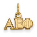 Sterling Silver Gold-plated LogoArt Alpha Epsilon Phi Sorority Greek Letters Extra Small Pendant