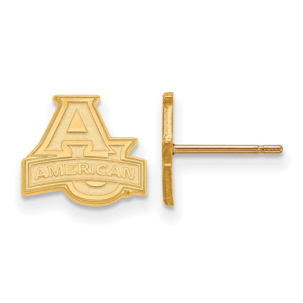 Sterling Silver Gold-plated LogoArt American University Extra Small Post Earrings
