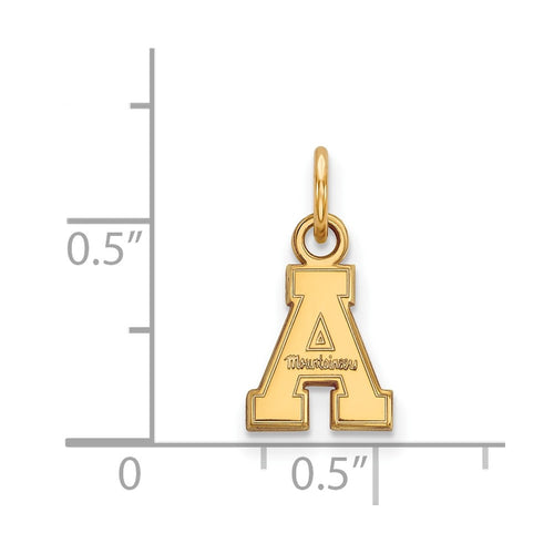 10k Gold LogoArt Appalachian State University Extra Small Pendant