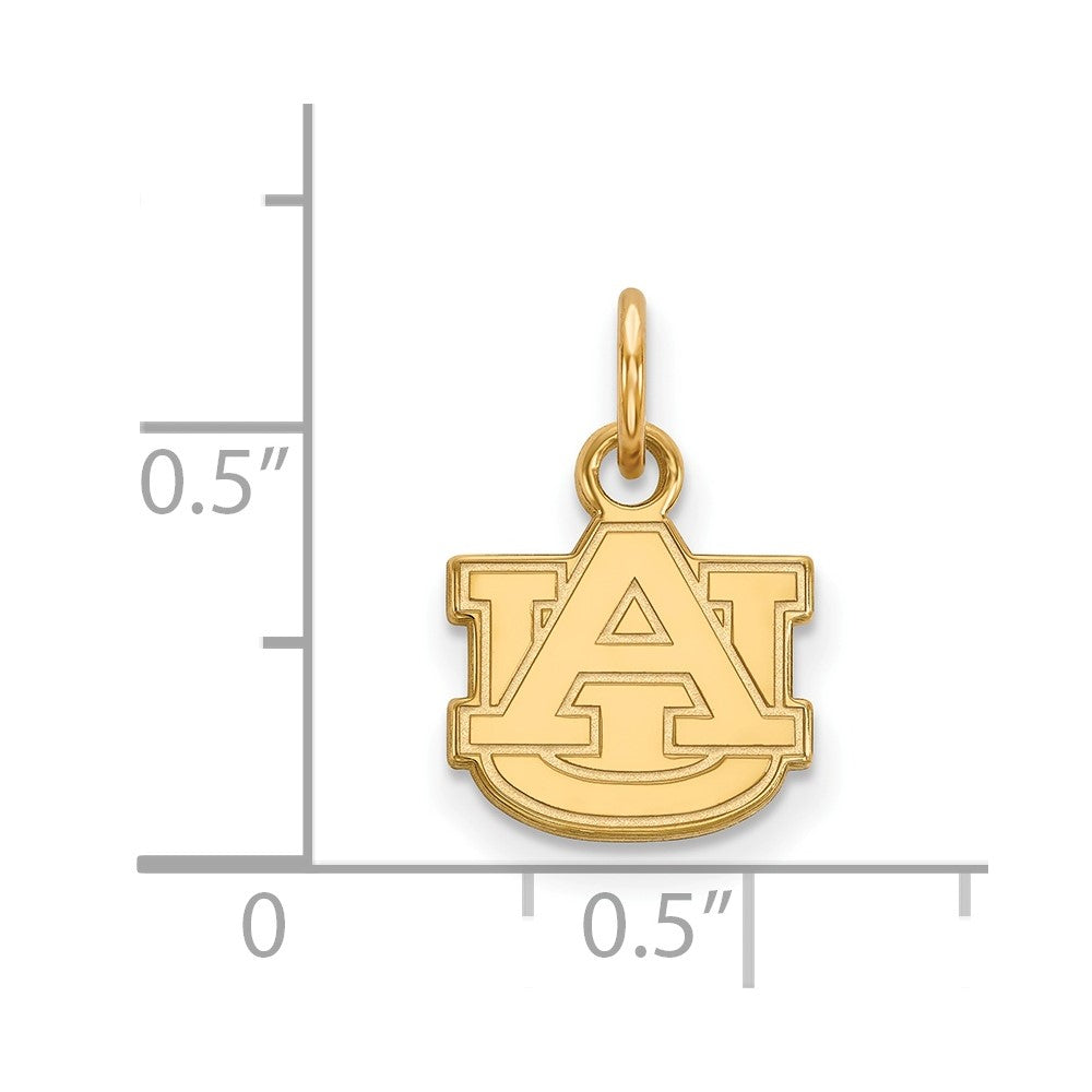 14k Gold LogoArt Auburn University A-U Extra Small Pendant