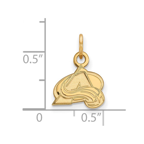 10k Gold NHL LogoArt Colorado Avalanche Letter A Extra Small Pendant