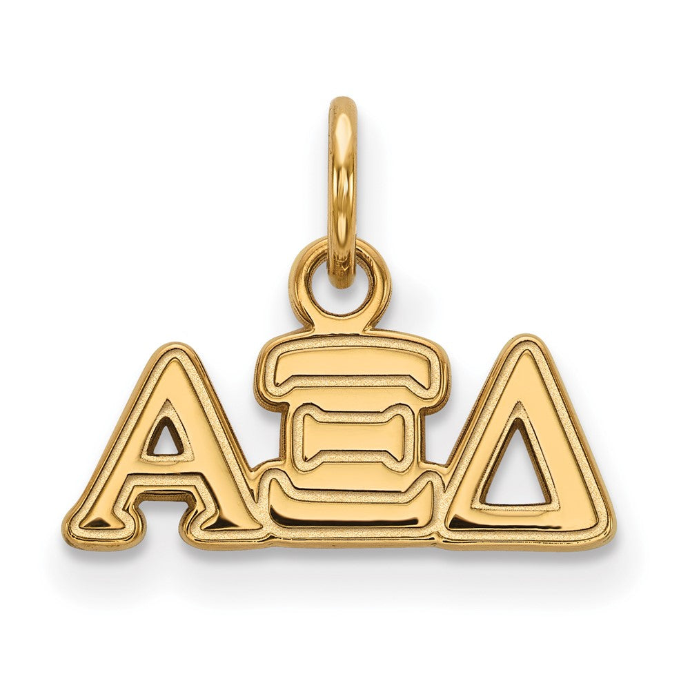 Sterling Silver Gold-plated LogoArt Alpha Xi Delta Sorority Greek Letters Extra Small Pendant