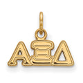 Sterling Silver Gold-plated LogoArt Alpha Xi Delta Sorority Greek Letters Extra Small Pendant