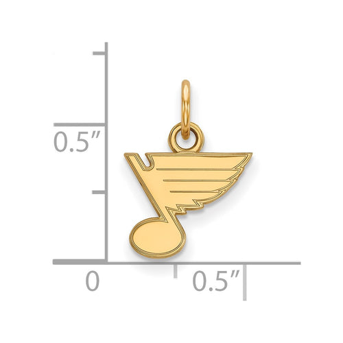 10k Gold NHL LogoArt St. Louis Blues Extra Small Pendant