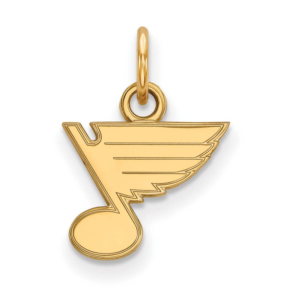 Sterling Silver Gold-plated NHL LogoArt St. Louis Blues Extra Small Pendant