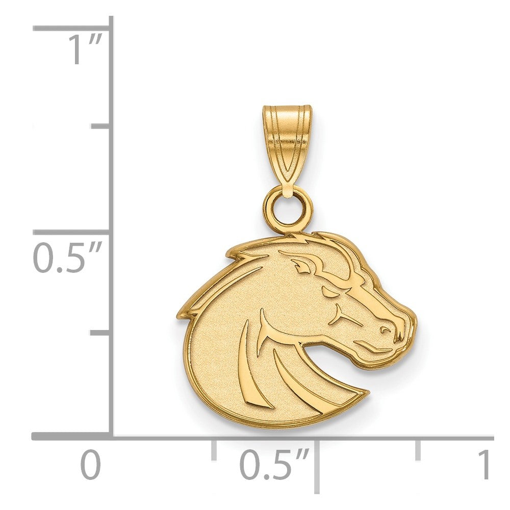14k Gold LogoArt Boise State University Bronco Small Pendant