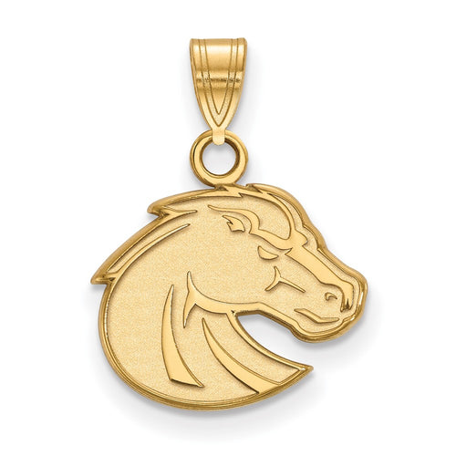 10k Gold LogoArt Boise State University Bronco Small Pendant