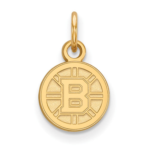 10k Gold NHL LogoArt Boston Bruins Extra Small Pendant