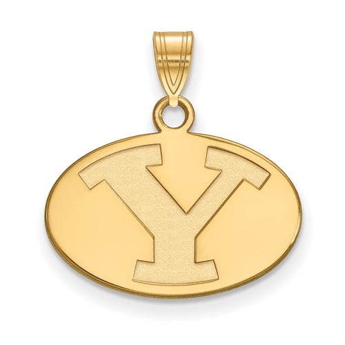 10k Gold LogoArt Brigham Young University Letter Y Small Pendant