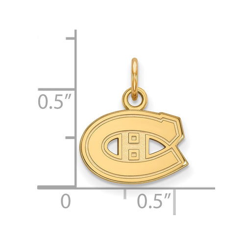 10k Gold NHL LogoArt Montreal Canadiens Extra Small Pendant