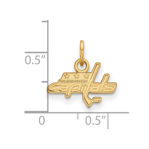10k Gold NHL LogoArt Washington Capitals Extra Small Pendant
