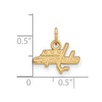Sterling Silver Gold-plated NHL LogoArt Washington Capitals Extra Small Pendant