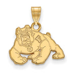 10k Gold LogoArt California State University Fresno Bulldog Small Pendant